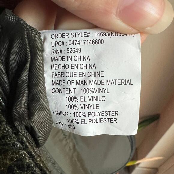 NEW Green Faux Leather Snake Print Rhinestone Buckle Handbag - Picture 7 of 7